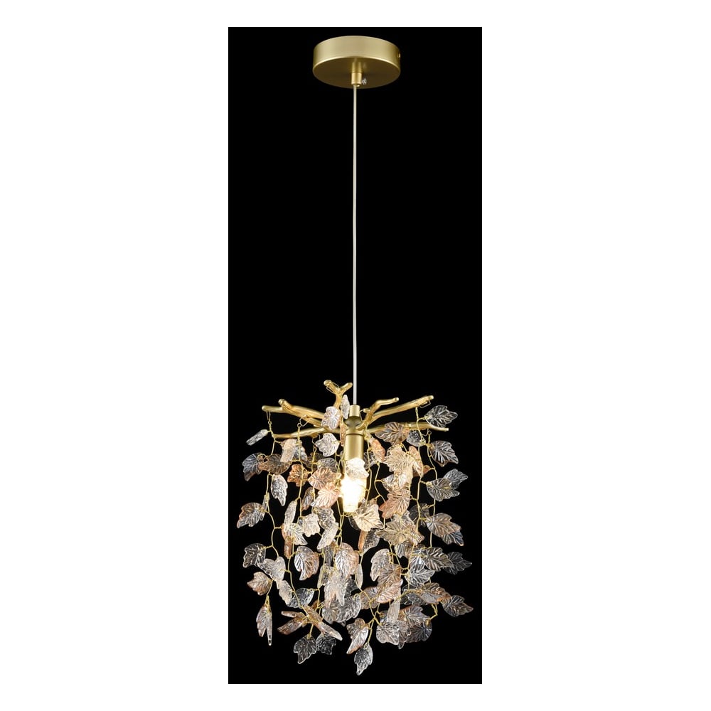 Изображение товара Подвесной светильник Velante 184-406-01 с прозрачным плафоном и золотой арматурой