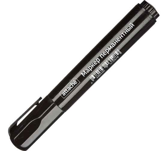 Изображение товара Перманентный маркер 12 шт в упаковке Attache черный 1.5-3 мм скошенный наконечник 916459