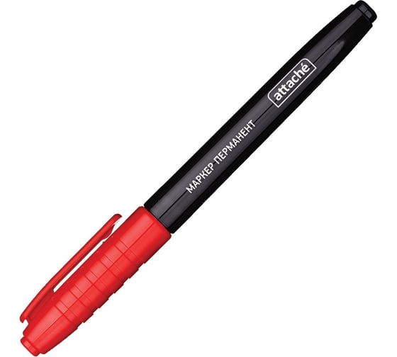 Изображение товара Перманентный маркер 12 шт в упаковке Attache красный 15-3мм. 155799