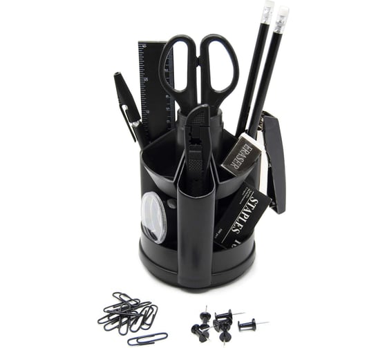 Изображение товара Настольный набор Silwerhof 14 предметов, пластик, черный 1206588