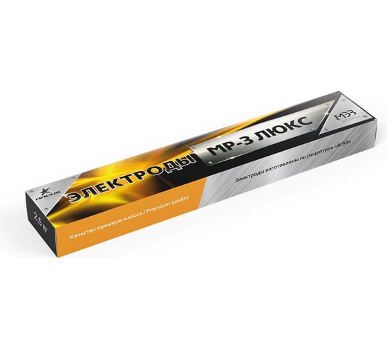 Изображение товара Электрод МР-3 ЛЮКС (3 мм; 2.5 кг) МЭЗ Ц0035442