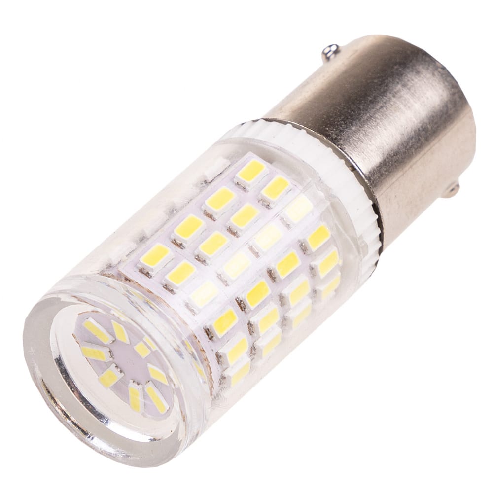 фото Автолампа skyway диод s25 p21w 12v 80smd ba15s 1-конт белая задний ход, повороты s08201428