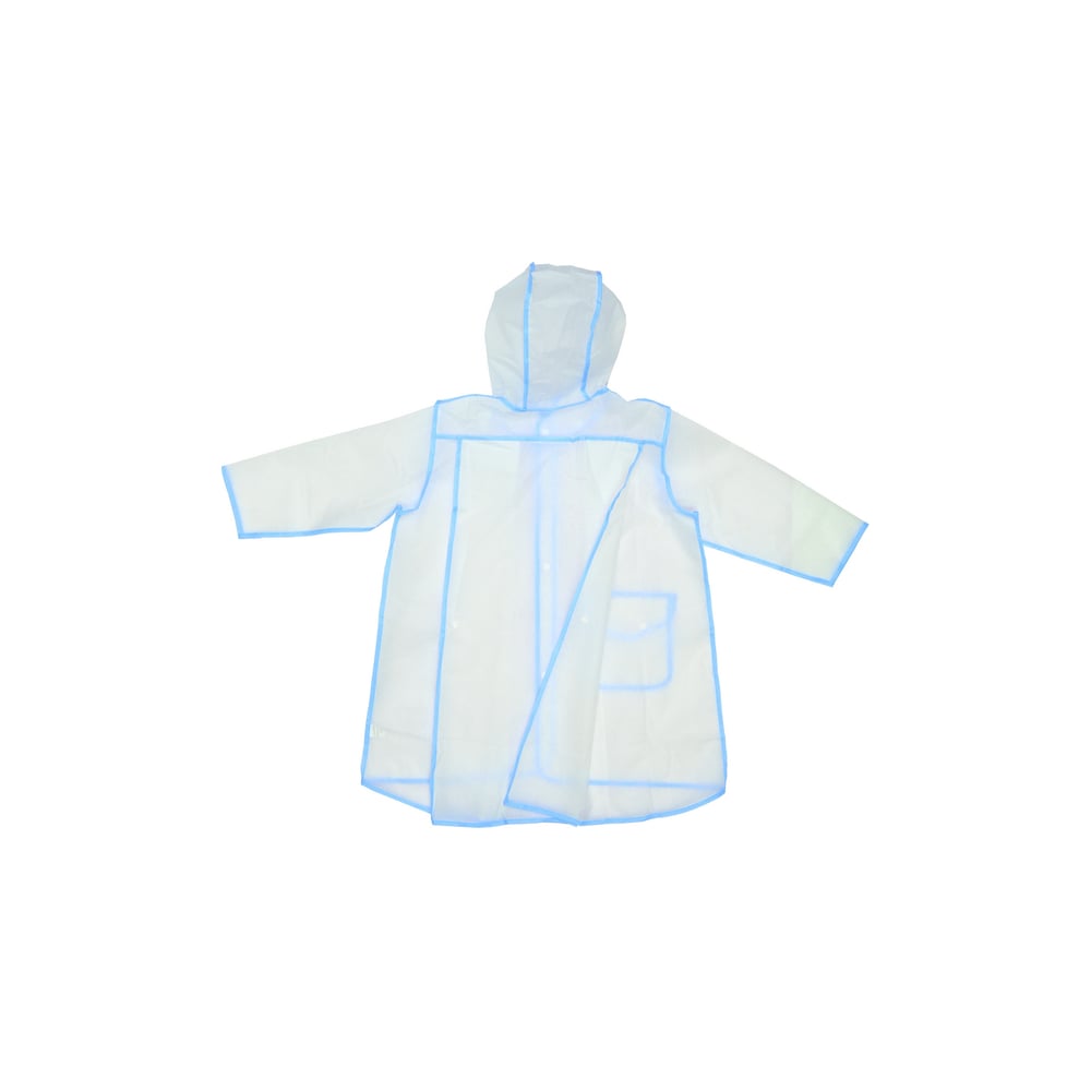 Изображение товара Дождевик-плащ Добросад Neo с капюшоном и завязками голубой 3XL