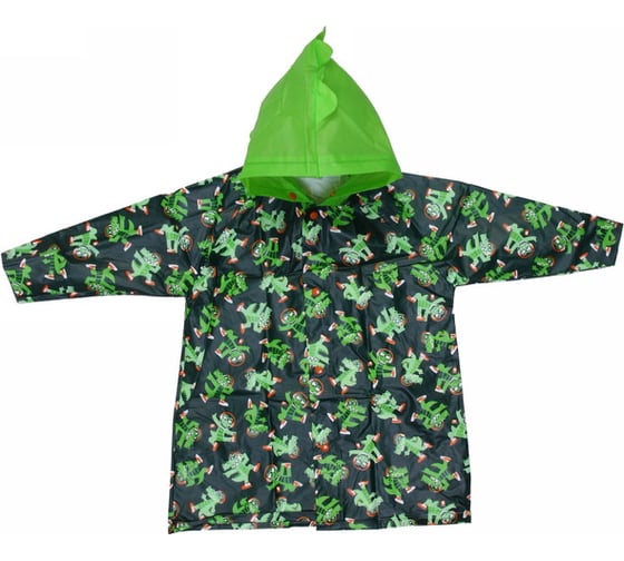 Изображение товара Дождевик-плащ Добросад "Волшебные звери-Заводной крокодил" с капюшоном, на кнопках, р. L(66*44см) 835-883