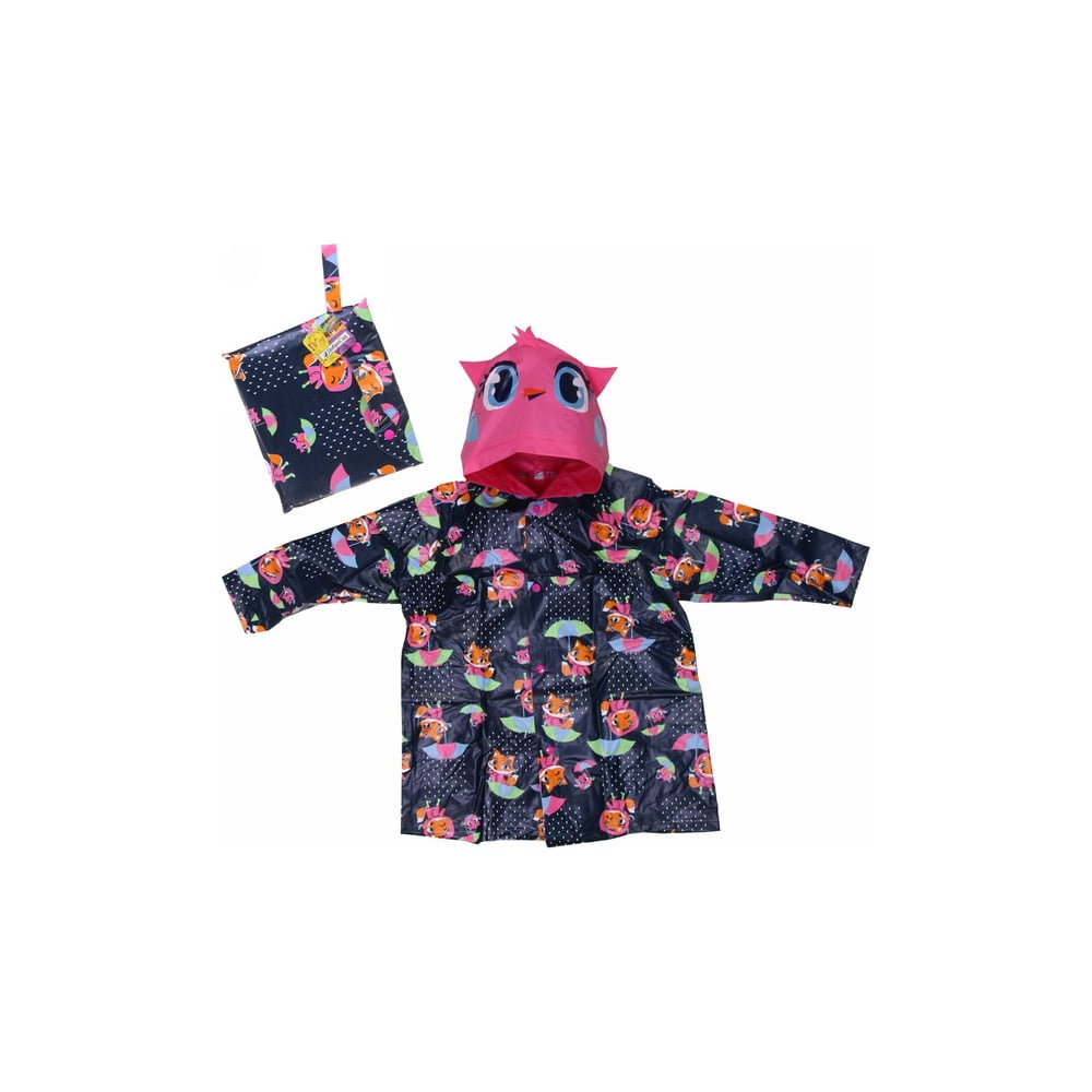 Изображение товара Дождевик-плащ Добросад Волшебные звери-Лисичка для детей рост 170-176 см, водонепроницаемый