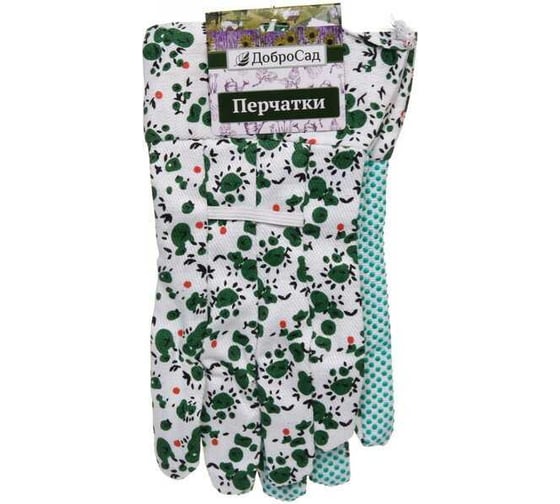 Изображение товара Перчатки полиэстер с полиуретановой точкой Добросад "Полянка", р. 9 788-528