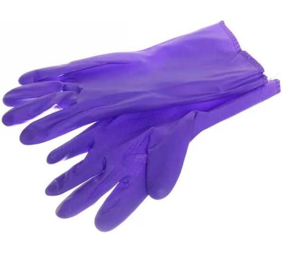 Изображение товара Перчатки Добросад "Фантазия" ПВХ, фиолетовые, 30см, с флисовой подкладкой 788-434