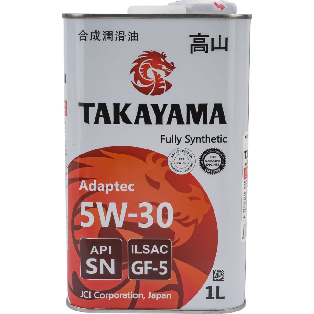 Синтетическое моторное масло TAKAYAMA масло моторное синтетическое 5w30 rolf 1 л 322446