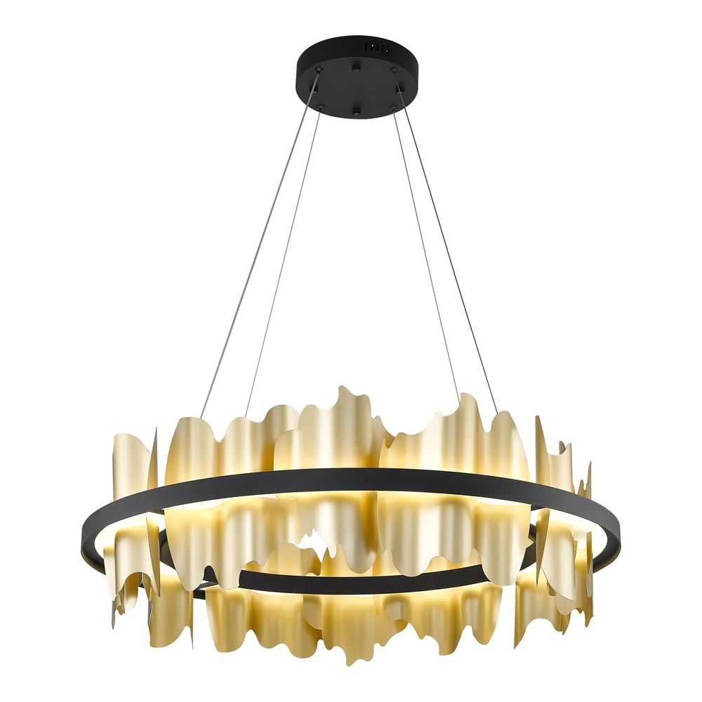 Изображение товара Подвесная светодиодная люстра Wertmark LANDO WE476.02.403 80 см золото черный стиль декоративный