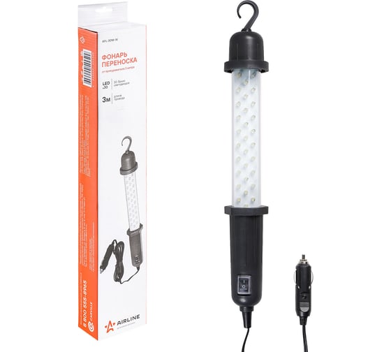 Изображение товара Фонарь Airline, переноска от прикуривателя 12В, LEDx30, провод 3м AFL-30W-14