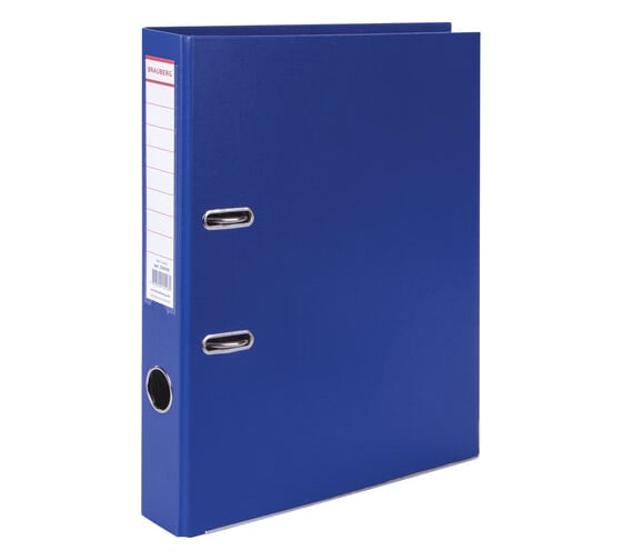 Изображение товара Прочная папка-регистратор BRAUBERG 50 мм, с уголком, синяя 226590