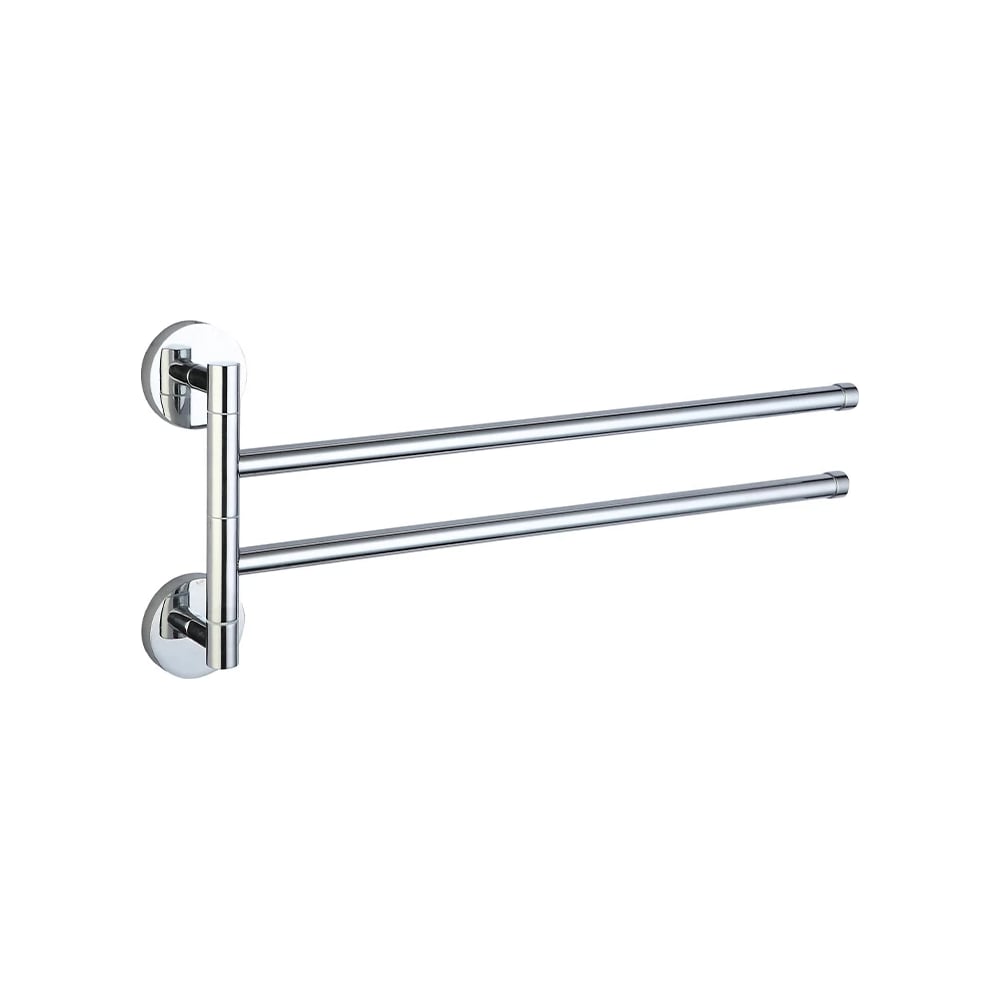 Изображение товара Полотенцедержатель HAIBA хром HB112 настенный с 2 перекладинами современный дизайн