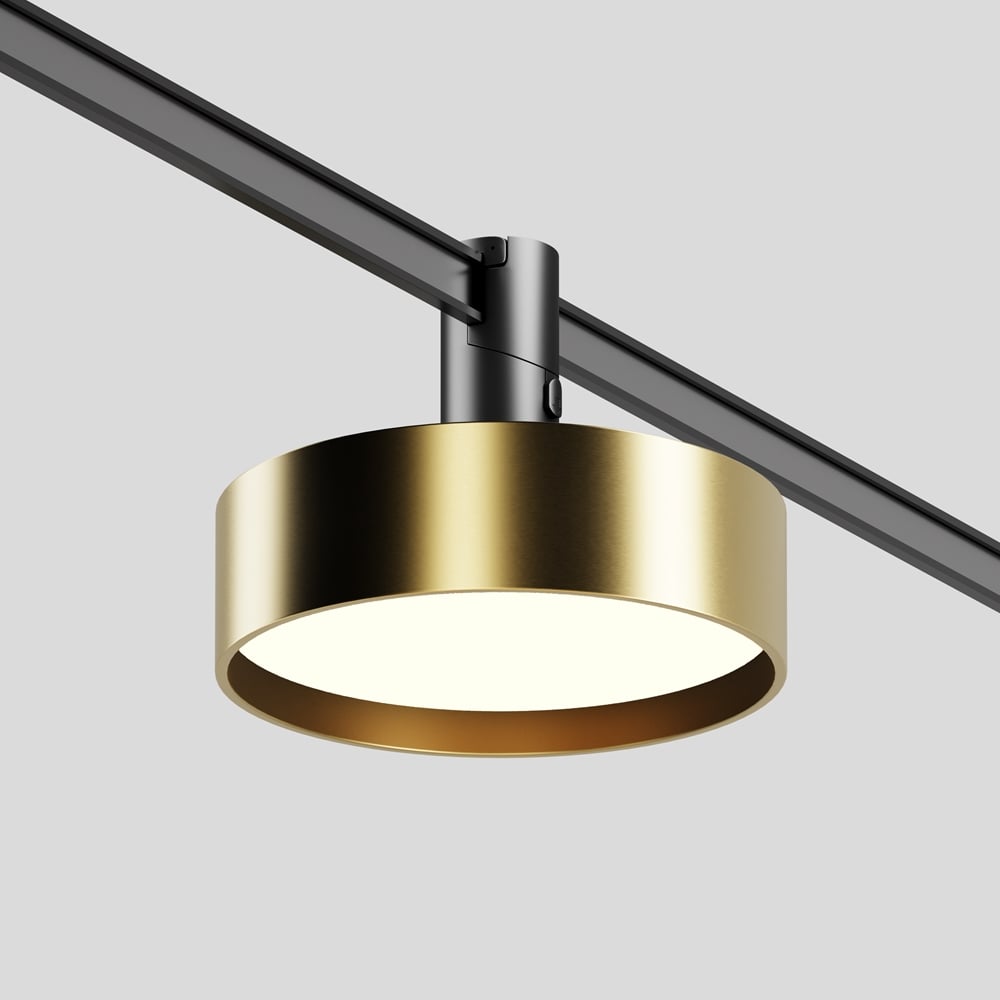 Изображение товара Трековый светильник MAYTONI Zon LED 12W латунь встроенные светодиоды
