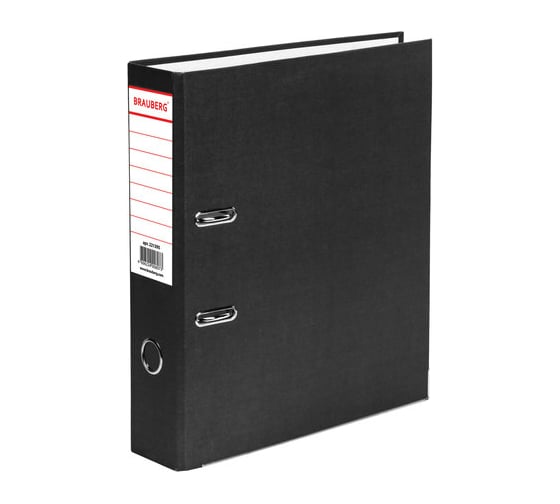 Изображение товара Папка-регистратор BRAUBERG ECO 80 мм, черная 221395