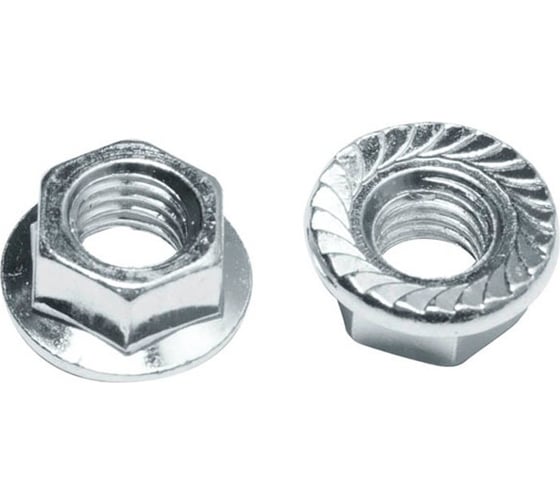 Изображение товара Гайка STARFIX М4, с фланцем, цинк, DIN 6923, 250 шт. в пласт. конт. SMP1-66039-250