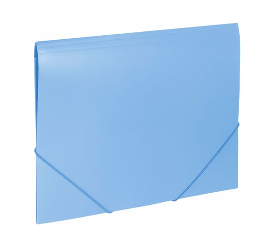 Изображение товара Папка BRAUBERG Office на резинках, голубая, до 300 листов, 500 мкм 228078