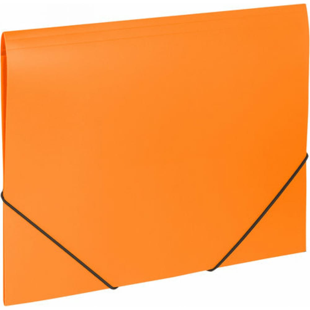 фото Папка brauberg office на резинках, оранжевая, до 300 листов, 500 мкм 228084