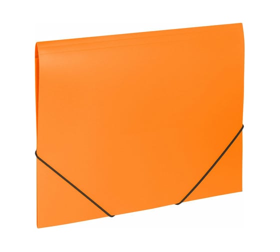 Изображение товара Папка BRAUBERG Office на резинках, оранжевая, до 300 листов, 500 мкм 228084