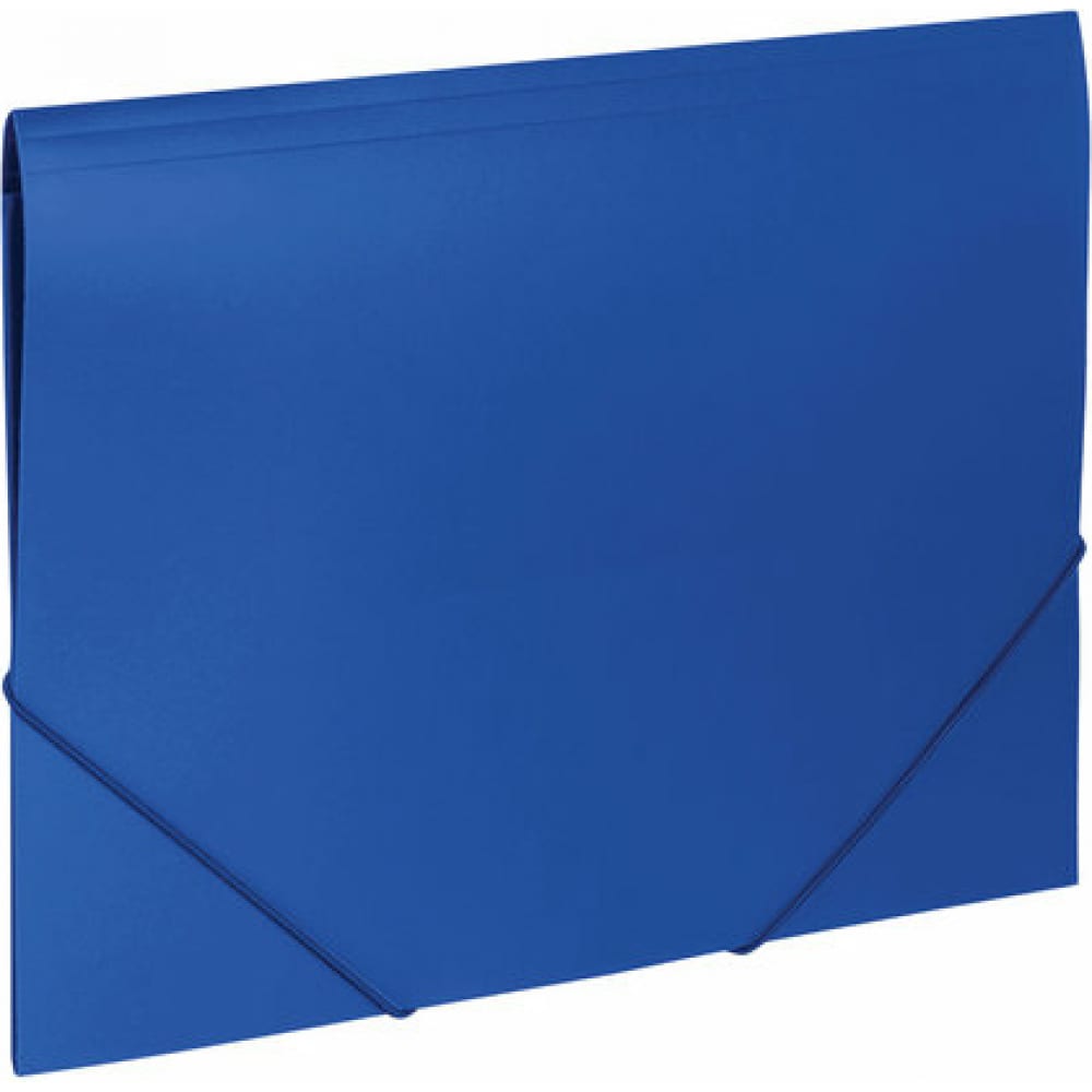 фото Папка brauberg office на резинках, синяя, до 300 листов, 500 мкм 227712