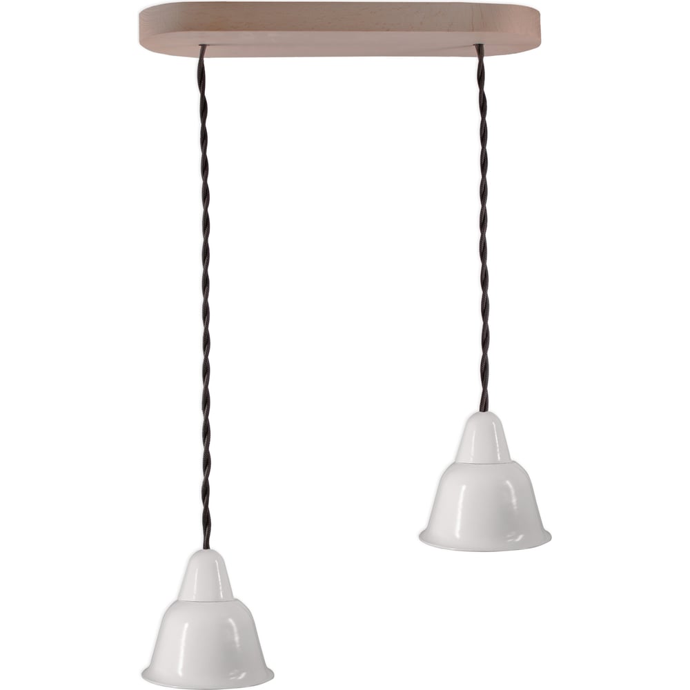Изображение товара Светильник Bironi Кампана с 2 плафонами и подвесом, винтаж, бело-бежевый стиль