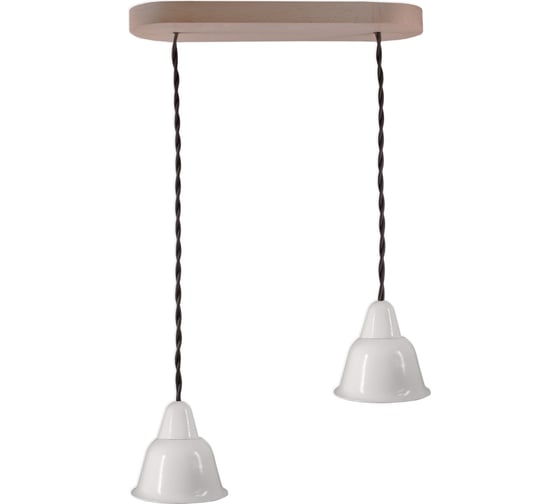 Изображение товара Светильник Bironi Кампана, на витом проводе (цвет графит), 2 плафона, белый 713/10 BS1-12-0101/713/10