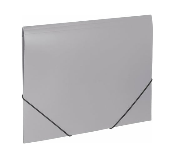 Изображение товара Папка BRAUBERG Office на резинках, серая, до 300 листов, 500 мкм 228079