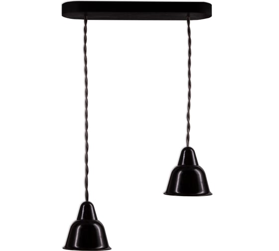 Изображение товара Светильник Bironi Кампана, на витом проводе (цвет титан), 2 плафона, черный 717/119 BS1-12-0303/717/119