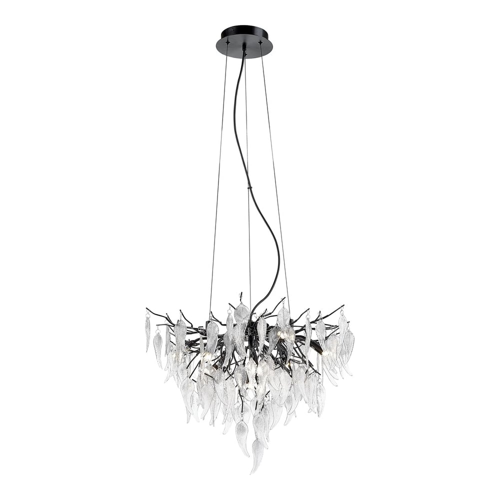 Изображение товара Подвесная люстра Wertmark DANIELA G9 10 ламп 60 см черный стекло