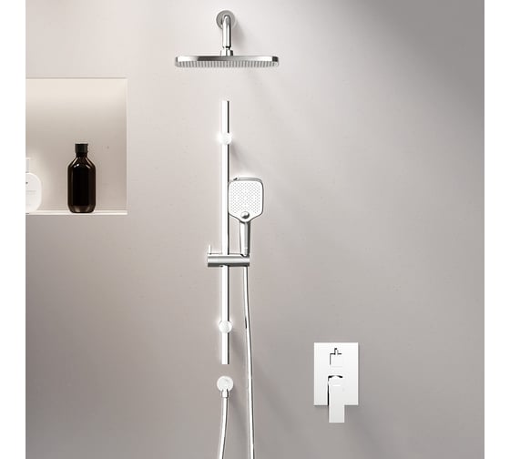 Изображение товара Встраиваемая душевая система Damixa Gala с душевым смесителем и штангой, хром 953530000