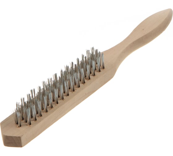 Изображение товара Щетка крацовка GREPP стальная с деревянной ручкой 29 см 216-290