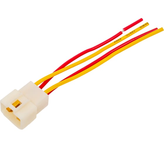 Изображение товара Колодка соединительная Nord-Yada 4х конт. 6,3 мм (папа) с проводами 905061