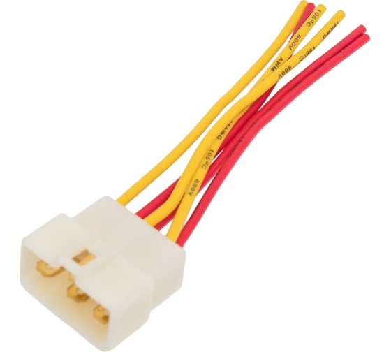 Изображение товара Колодка соединительная Nord-Yada 6 конт. 6,3 мм (папа) с проводами 905063