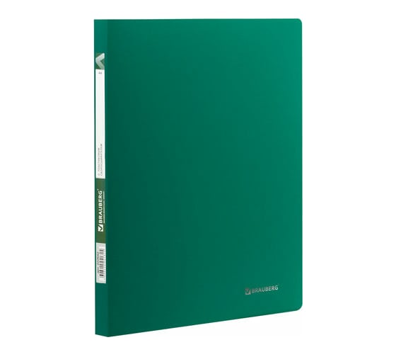 Изображение товара Папка BRAUBERG Office с пластиковым скоросшивателем, зеленая, до 100 листов, 0.5 мм 222642