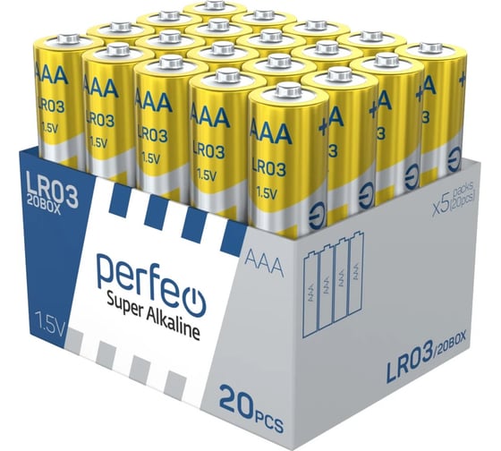 Изображение товара Батарейки PERFEO LR03/20BOX Super Alkaline 30018339