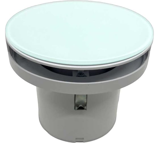 Изображение товара Круглый вентилятор VENTFAN.RU Solar100HT с датчиком влажности и таймером с белым стеклом, D100мм Solar100HT Glass White