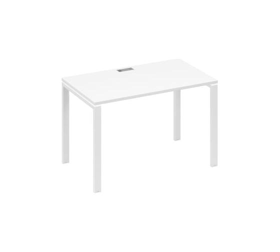 Изображение товара Стол письменный Юнитекс UNO А4 на металлокаркасе 120_70_75, белый премиум/белый А4_Б1_013_БП