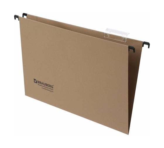 Изображение товара Подвесные папки BRAUBERG Foolscap А4, 406х245 мм, до 80 листов, КОМПЛЕКТ 10 шт. 231787