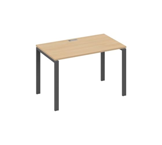 Изображение товара Стол письменный Юнитекс UNO А4 на металлокаркасе 120_70_75, натуральный дуб/антрацит А4_А1_013_НД