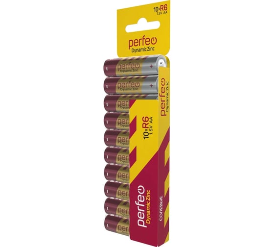 Изображение товара Батарейки PERFEO R6/10SH CARD Dynamic Zinc 30018344