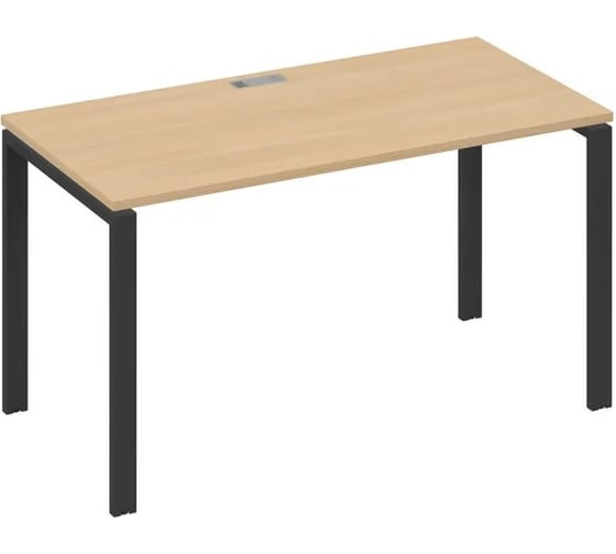 Изображение товара Стол письменный Юнитекс UNO А4 на металлокаркасе 140_70_75, натуральный дуб/антрацит А4_А1_014_НД