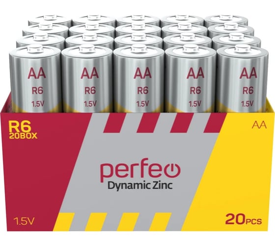 Изображение товара Батарейки PERFEO R6/20BOX Dynamic Zinc 30018345