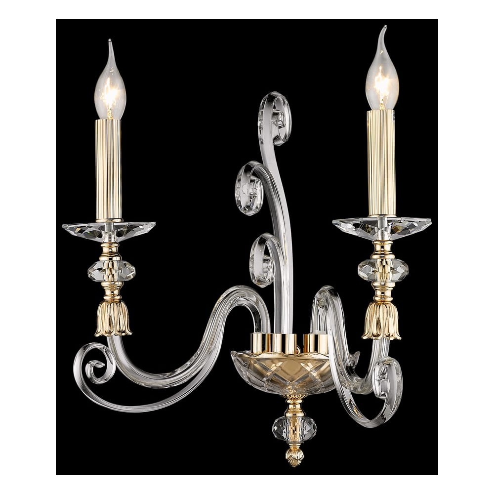 Изображение товара Бра Wertmark NADINA WE174.02.301 с двумя лампами в золотом цвете