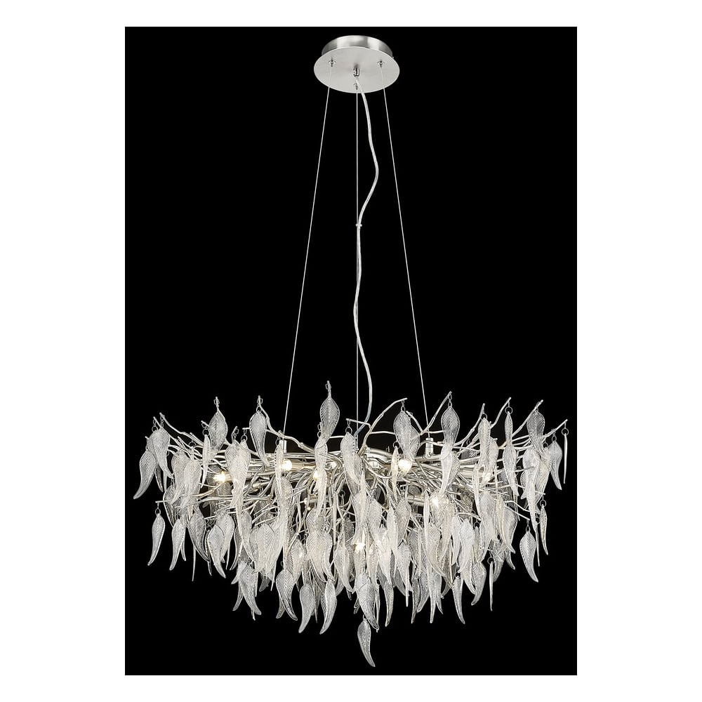 Изображение товара Подвесная люстра Wertmark DANIELA WE182.12.203 12 ламп декоративный стиль никель стекло