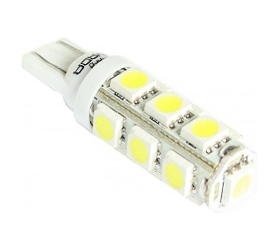 Изображение товара Светодиод Nord-Yada T10-13SMD (size 5050) 12V W5W белый 1.6W 52lm (2 шт в 1 упаковке) 902397