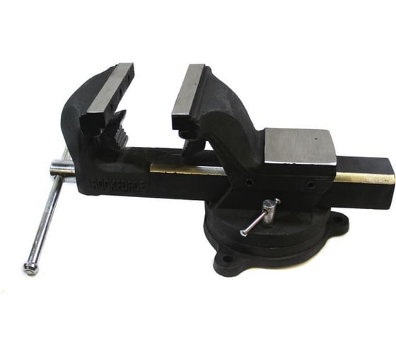 Изображение товара Тиски Rockforce стальные, поворотные, с наковальней и съемными губками+захват для труб 5"-125мм RF-6540605(47881)
