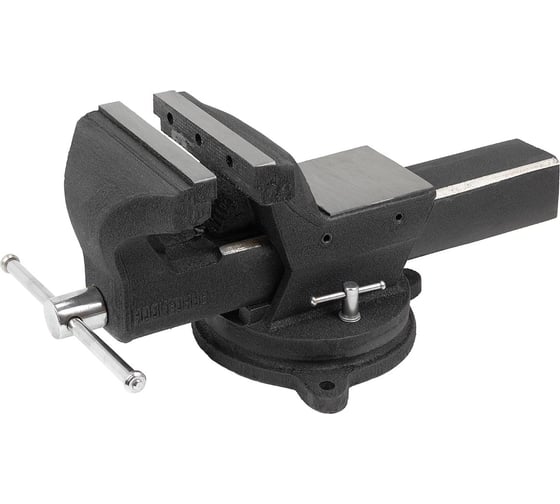 Изображение товара Тиски Rockforce стальные, поворотные, с наковальней и съемными губками+захват для труб 6"-150мм RF-6540606(47882)