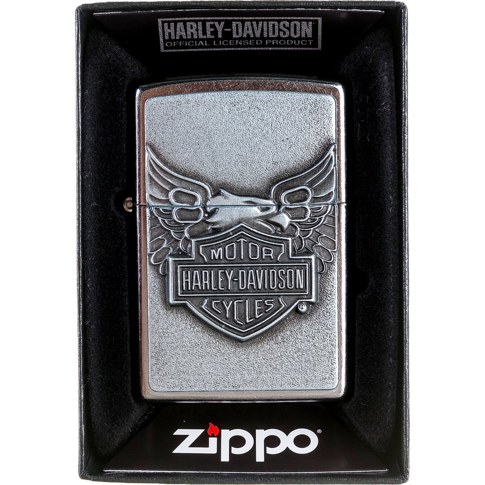 Изображение товара Зажигалка Zippo Harley-Davidson Street Chrome ветроустойчивая коллекционная