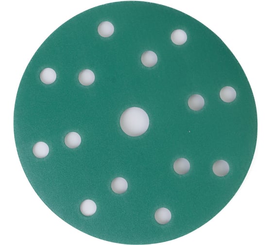 Изображение товара Абразивный круг GREEN Film 150 мм, P1500, 15 отверстий, на липучке, 10 шт TILFLEX TL41-1500/10