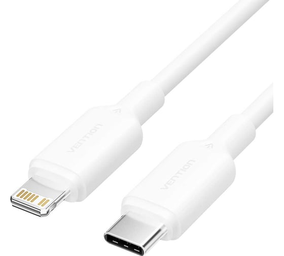 Изображение товара Кабель VENTION USB 2.0 CM/Lightning 8M для iPad/iPhone 3A - 1м. Белый LAKWF