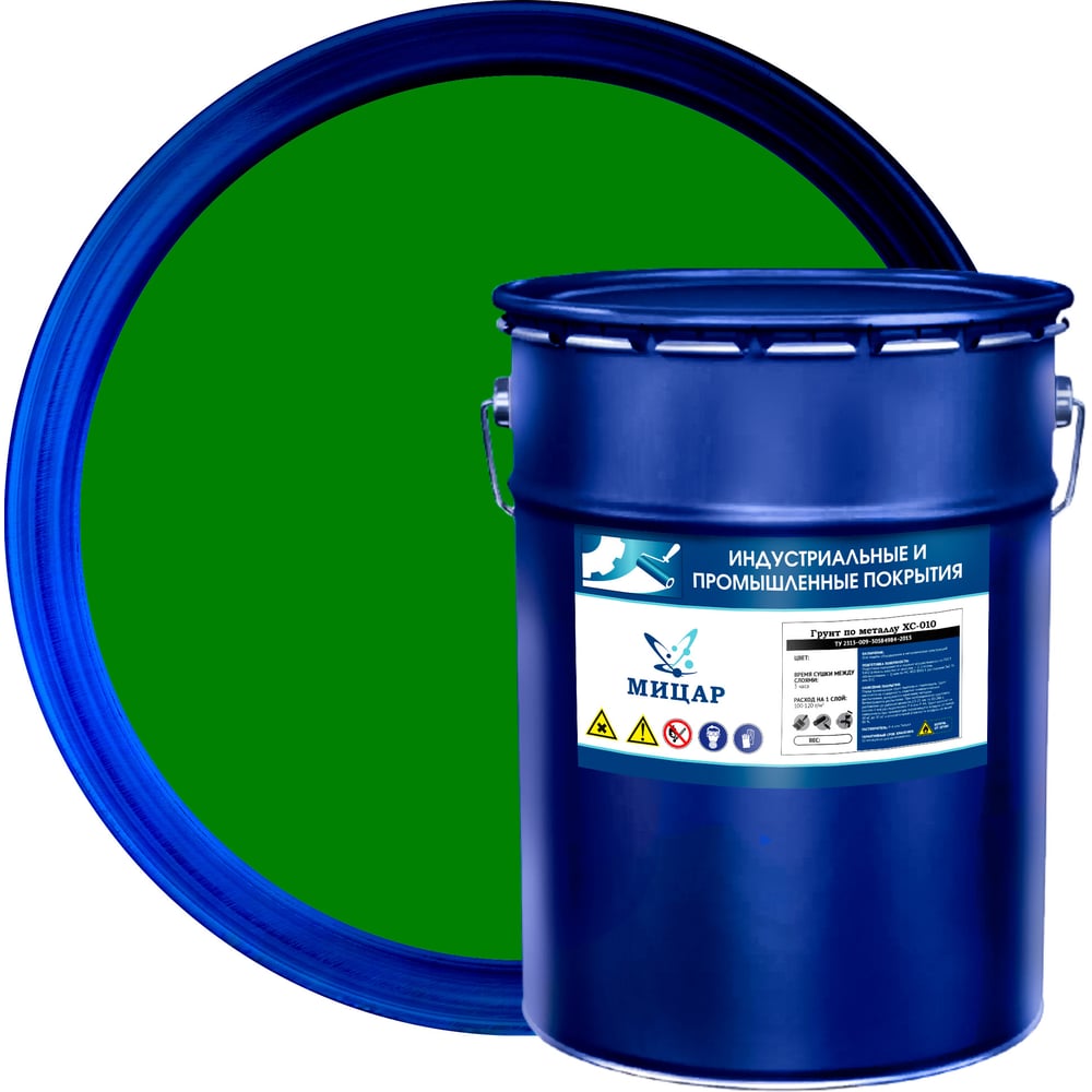 Изображение товара Грунт Мицар ХС-010 20 кг зеленый Антикоррозийная грунтовка для металла